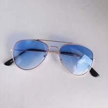 Kids Aviator Sunglasses UV400 Men Women Round - Màu xanh nhạt - Xem 1
