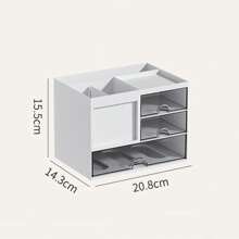 Space-Saving Self-Discipline Desktop Organizer | Plastic Storage Box With Motivational Tracker | Perfect For Student Dorms & Office Desks | Organize Stationery, Track Goals & Maximize Workspace Efficiency