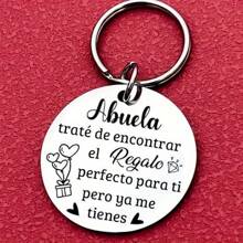 1pc Stainless Steel Fashionable Key Chain, Birthday & Thanksgiving Gift For Mom, Dad, Uncle, Aunt, Brother, Sister