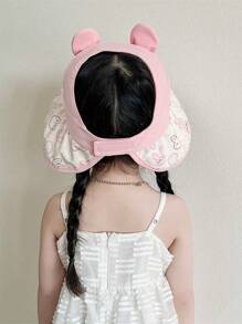 Kids Foldable Sunhat, Thin Brim Cartoon Cute Rabbit Pattern, UV Ion Sunshade Hat For Girls & Boys - Multicolor - View 12