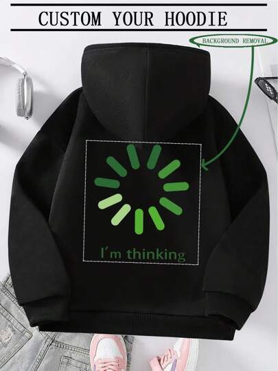 Customized Children/Tween Girl/Toddler Personalized Sweatshirt Printing Custom Icon Logo/Custom Gift/Anniversary/Birthday/Group Photo/Pet/Photo/School Excursion Personalized Name/Text/Campus Service/Dance Club Logo/Custom Exclusive T-Shirt