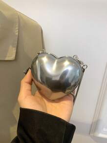Bolsa casual vintage em formato de coração, design de nicho de alta qualidade, bolsa transversal feminina versátil