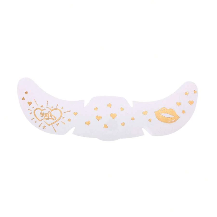 Tatuajes temporales de larga duración para rostro de mujer: labios, estrellas, lazos, parches de maquillaje, perfectos para San Valentín. - qt-0078 - Ver 1
