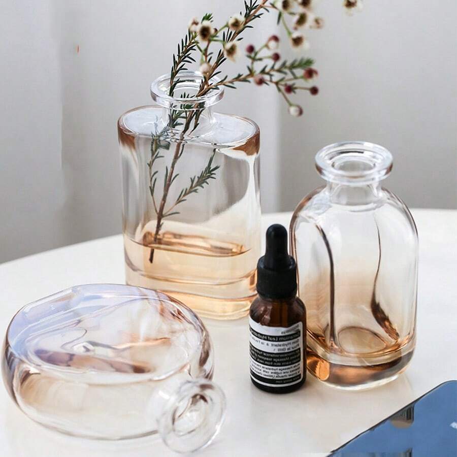 INS Luxury High Transparency Glass Vase & Fragrance Diffuser, Nordic Creative Home Decor Vase For Living Room, Bedroom, Office, Flameless Gifts Birthday Graduation