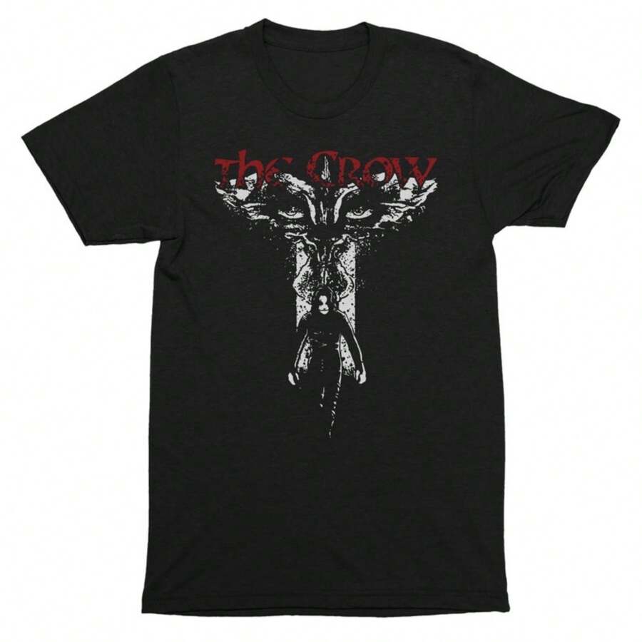 The Crow T-Shirt  Adults Funny Unisex TShirt  Halloween Movie Parody Tee Shirt  Mens Pop Culture T-Shirt  's Printed T-Shirts - Black - View 1
