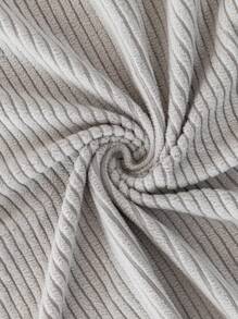 1 pieza Funda de sofá con diseño de rayas minimalista moderna, funda de sofá elástica de envoltura completa, para todas las estaciones - Gris Claro - Ver 6