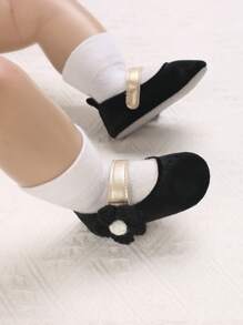 1 Pair Flower Decor Princess Infant Shoes Toddler Soft Sole Shoes