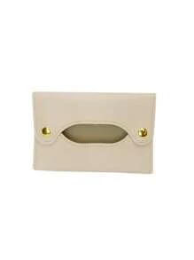 1pc Japan And South Korea Simple PU Leather Drawer Bag Portable Mini Facial Tissue Storage Bag Ins Style Car Tissue Box Back To School Travel Travel High Color Value - Multicolor - View 5