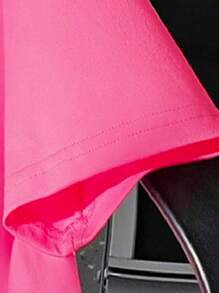 年轻女孩的炸薯条和口号印花圆领短袖 T 恤春夏季休闲 T 恤年轻女孩