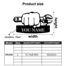 1pc Personalized Craftsman Metal Logos, Customizable Toolmakers' Workshop Wall Decorations, Mechanical Design Metal Crafts, Garage Art Gifts, Workshop Wall Art, Tool Repair Metal Logos, Dad Gifts, Husband Gifts, Industrial-Style Logo Gifts, Home And Office Decor Birthday Graduation