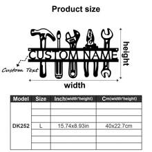 1pc Personalized Craftsman Metal Logos, Customizable Toolmakers' Workshop Wall Decorations, Mechanical Design Metal Crafts, Garage Art Gifts, Workshop Wall Art, Tool Repair Metal Logos, Dad Gifts, Husband Gifts, Industrial-Style Logo Gifts, Home And Office Decor Birthday Graduation