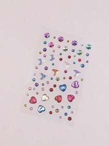 3件装激光鱼鳞立体脸贴，美人鱼尾形脸贴，适用于狂欢节、演唱会、舞台表演、化妆装饰、美甲装饰、新娘结婚眼妆拍照装饰、送朋友的生日礼物、节日礼物