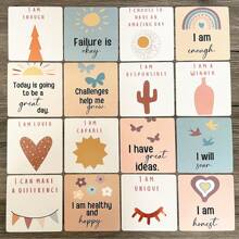 Back-To-School Children's Gift, 60 Pcs/Box Children's Motivational & Inspirational Cards - English Motivational Quotes, Positive Affirmation Cards For Children
