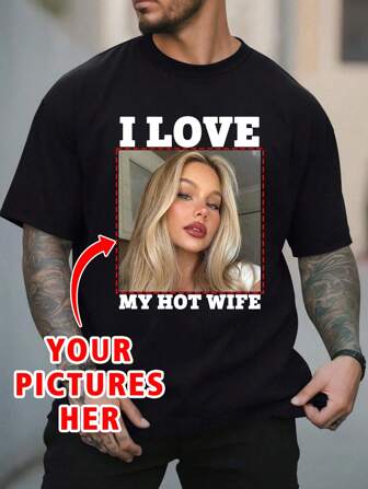 Maglietta a maniche corte personalizzata per uomo, personalizzata con foto di autoritratto/bambino/amico/idolo/coppia/famiglia/festa/scuola/sport/animale domestico/amore, regalo per il fidanzato, decorativo, con stile, alla moda, hipster, semplice, costume facile, moda modesta, minimal chic, casual personalizzato, unico, personalizzato, regali ideali per lui, famiglia, fidanzato, amici, bambini