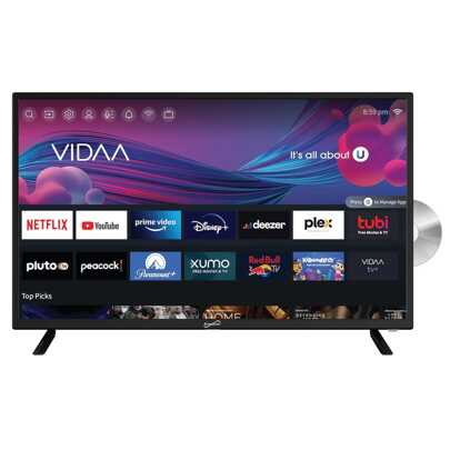 32-Inch DLED Smart HDTV With DVD Player ATSC And NTSC System ACDC Compatible