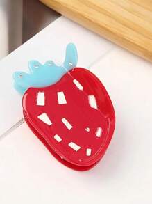 1 件仿草莓装饰发夹，简约优雅的女性设计