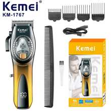 科美家用电器修剪器专业毛发修剪器DLC刀片理发机9000 RPM磁铁电机修剪器男士电动推剪KM-1767