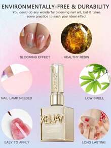 XEIJAYI 15ml Blooming Glue Gel Nail Polish UV LED Soak Off Top Gel Glossy Sealer Shiny Varnish - 無色 - 查看 6