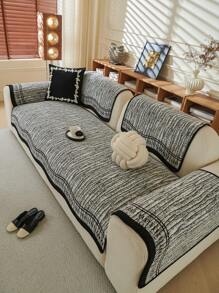 1 件不对称雪尼尔防滑沙发套，适合所有季节