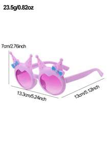 1 Pc Girls Princess Bowknot Fashion Glasses, Fashion Kids Eyewear For Runway Show, Spring Travel, Cross-Border