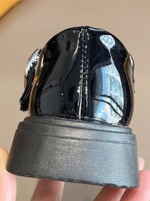 SANRIO 鞋，女孩圆头皮鞋，学生鞋，公主裙平底鞋，蝴蝶结公主鞋 | 黑色鞋子 - 黑色 - 查看 4