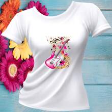 PLAYERA MUSICA INSTRUMENTO (51) - Blanco - Ver 1