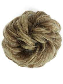 1 pieza Accesorio para hacer moño con cabello sintético, accesorios elásticos para el cabello con ondas y rizos para mujeres y niñas, sujetadores de coleta, bandas elásticas para el cabello, scrunchies, cuerda para el cabello, ligas para el cabello, accesorios para la cabeza