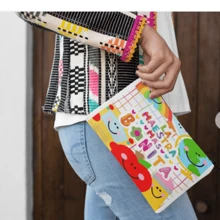 Teacher Gift, Letter Print Makeup Bag "To The Best Teacher Ever", Zipper Pouch As Gift, Travel Makeup Bag, Makeup Organizer, Makeup Case - 彩色 - 查看 3