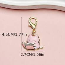 7 Peças Conjunto de Chaveiros de Gato - Chaveiros de Gatinho de Liga de Zinco em Estilo Cartoon, Adequado para Amantes de Gatos - Acessórios Felinos Fofos, Ideal para Uso Pessoal e Presentes de Aniversário, Acessórios de Carro, Encantos de Bolsa, Mochilas Escolares, Gótico, Y2K