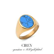 CIREY 18K Retro Flat Stainless Steel Multi-Color Rings, Couple Rings/Valentine's Day Gift - Ring - View 4