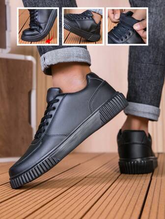 Mode Gränsöverskridande mode Vita sneakers för män, 2024 sommar & vinter Nya mångsidiga fritidssporter Platta skor, lätta mjuka botten studenter Militärträning Reseskor