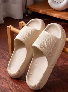 Women's Khaki EVA Sole Slip-On Slippers, Anti-Slip, Practical - Khaki - View 3