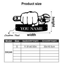 1pc Personalized Craftsman Metal Logos, Customizable Toolmakers' Workshop Wall Decorations, Mechanical Design Metal Crafts, Garage Art Gifts, Workshop Wall Art, Tool Repair Metal Logos, Dad Gifts, Husband Gifts, Industrial-Style Logo Gifts, Home And Office Decor Birthday Graduation