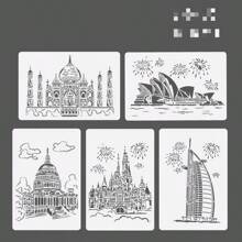 Creative Architecture Series Painting Template Cross Border Hollow City
