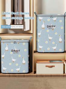 1 pezzo/2 pezzi Borsa portatile per contenere piumoni e coperte di grandi dimensioni, organizer pieghevole a forma di papera per vestiti, perfetto cestino per riporre piumoni, vestiti, giocattoli e altro, ideale per camera da letto, dormitorio, traslochi