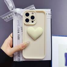 1pc Fashionable Gradient Frame Lovely Big Heart Shape Phone Case, Compatible With IPhone 12/13 Pro Max, Honor X7, Galaxy A56 5G, Infinix Smart 8, Infinix Hot 40i, Tecno Spark 20, Tecno Spark 20C, Tecno Spark Go 2024, Redmi Note 14 5G, Moto E22/E22i, OPPO A54. Shock-Proof, Minimalist Design, With Wrist Strap, Suitable For Daily Use And Outdoor Carrying