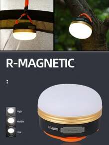 1pc Led Camping Light,Portable Rechargeable Camping Lanterns, Multi-Functional Emergency Lamp - Light Up Your Camping Adventures With This Handled LED Tent Light, Camping Accessories