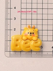 Set de 10/30 piezas decoraciones de resina brillante con diseños de abeja de dibujos animados en colores aleatorios, accesorios DIY para pinzas de pelo, fundas de teléfono, tazas, tocados