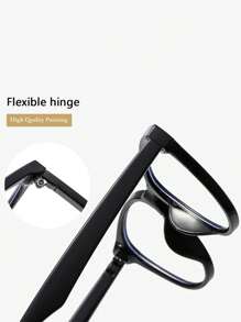 Women's Minimalist Triangle Frame Non-Prescription Glasses, Full Frame Polycarbonate Frame With Clear Lenses, Fashion Glasses With Metal Hinges, Suitable For Travel And Daily Wear - Multicolor - View 3