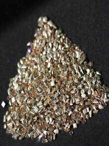 50/100Pcs 2-3Mm Gold & Champagne Mixed Shape Flat Bottom Ab Zirconia Nail Rhinestones, 3D Pointed Nail Art Crystals Gems For Diy Nail Art Decoration Nail Supplies Nails Nail Charms - Champagne - View 8