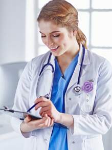 针织花护士徽章卷轴可伸缩，用于 ID 徽章夹，带钥匙圈，可爱 ID 名牌卷轴夹，可用作钥匙扣、钥匙，是送给女性、医生、护士、工人的绝佳礼物 - 彩色 - 查看 3