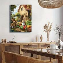 1 PcBunny Poster Easter Christmas Halloween Thanksgiving Home Room Decoration  Wooden Framed Canvas Painting -  Thickness 2.25cm/0.9inch,Home Gift Decoration, Room Decoration Aesthetic, Wall Decoration Art, Perfect Gift, Autumn And Winter Wall Decoration, Living Room Decoration, Bedroom Decoration, Kitchen Decoration, Entry Decoration, Bathroom Decoration, Direct Wall Painting, High Quality Wall Painting Poster