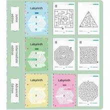 1pc 64-Page Brain Teaser Maze Training Book, 64 Maze Patterns, Mind Training For Primary And Secondary School Students, Intelligence Development Maze Challenge Book, Suitable For Parties, Activities, And Gifts