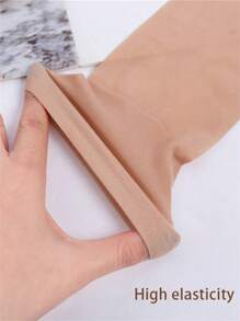 3雙杏色/裸色萬用中筒女襪，JK襪款，春夏秋季薄透襪，防勾絲透氣，時尚半包絲高襪，適合購物、跳舞、打扮 - 杏色 - 查看 9