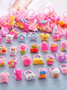 10pcs/Set Party Rings - Colorful Resin Crystal Rings, Suitable For Parties And Gifts, Random (No Box)