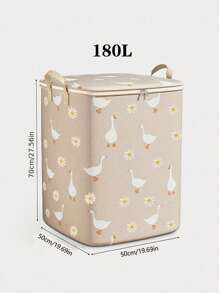 1 pezzo/2 pezzi Borsa portatile per contenere piumoni e coperte di grandi dimensioni, organizer pieghevole a forma di papera per vestiti, perfetto cestino per riporre piumoni, vestiti, giocattoli e altro, ideale per camera da letto, dormitorio, traslochi