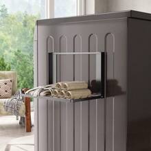 1pc Iron Foldable Wall-Mounted Clothes Storage Rack With Magnetic Adsorption For Laundry Room - Multicolor - View 7