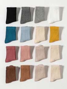 4 đôi tất trẻ em, tất cổ cao sọc dọc trơn đi học cho bé trai và bé gái, tất thể thao thường ngày cho mọi mùa - Nhiều màu - Xem 4