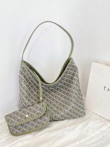 SHIMEINI 2025 New Arrival Printed Fashion 2 Pieces Shoulder Bag With Coin Purse, Suitable For Women Daily Use, Vacation, Travel, Holiday, Date, Gift