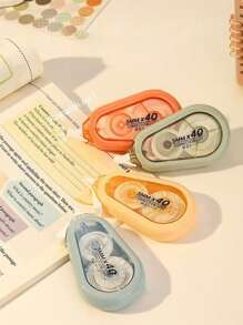 1 pieza Cinta correctora de estilo rodillo antideslizante con tapa de tono joya, agarre ergonómico antideslizante adecuado para exámenes, oficina y útiles escolares, rellenable de tinta